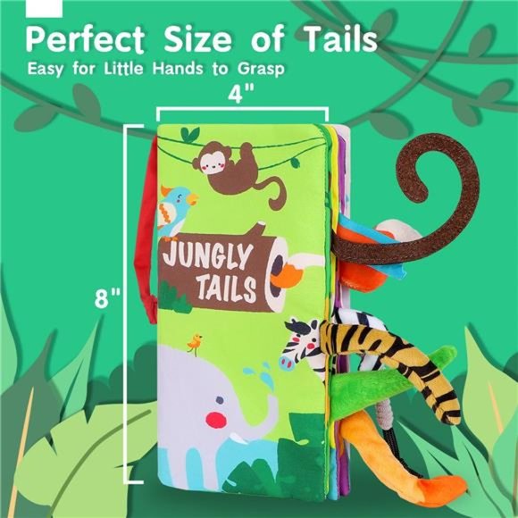 Baby Books Toys, Touch and Feel Crinkle Cloth Books for Babies,Infants & Toddler - Picture 2 of 6